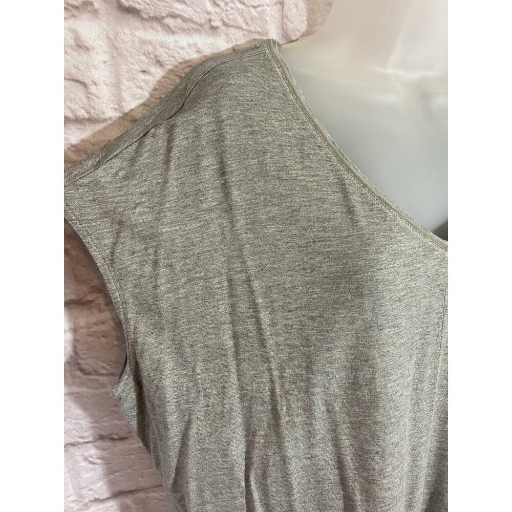 White House Black Market Gray Shimmer Silver Blouse Shirt Large Dolman 9996 - Picture 4 of 11